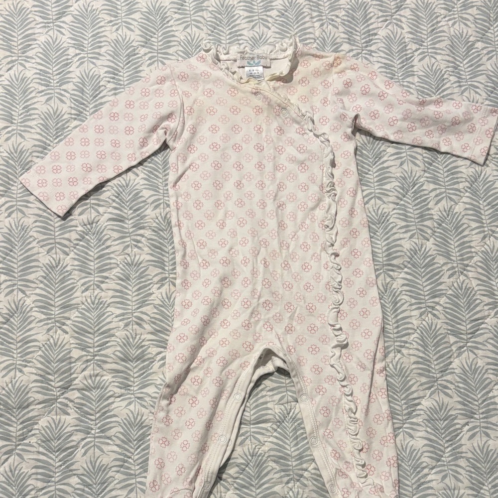 Charming Cream Floral Kids Pajama Set